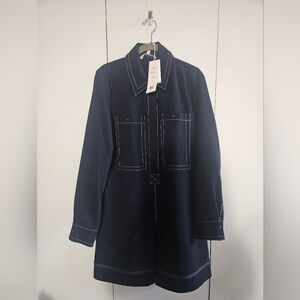 NWT Veronica Beard Pryce Dress Size 6 In Navy